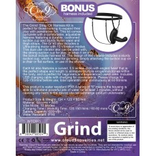 Cloud 9 Grind Insertable Vibe Suction Cup and Harness - Black