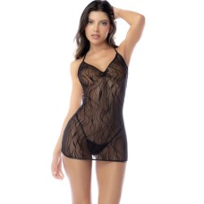 Babydoll and Matching Thong - Small/medium - Black