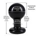 Round Butt Plug Medium - Black