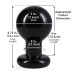 Round Butt Plug Large - Black