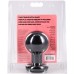 Round Butt Plug Large - Black