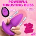 Thrusting and Vibrating Silicone Butt Plug - Purple