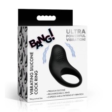 Vibrating Silicone Cock Ring - Black