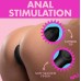 Bumpy Vibrating Silicone Butt Plug - Black