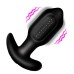 Bumpy Vibrating Silicone Butt Plug - Black