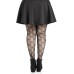Plus Bow Net Tights - 1x 2x - Black