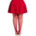 Plus Valentina Heart Net Tights - 1x 2x - Red