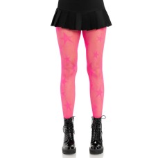 Star Net Tights - Os - Neon Pink