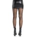 Cosima Striped Net Tights - Os - Black