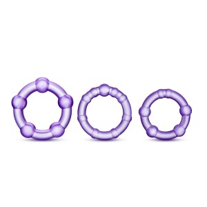Stay Hard - Beaded Cock Rings - 3 Pack - Purple Stay Hard - Beaded Cock Rings - 3 Pack - Purple