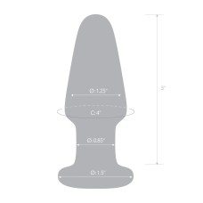 3.5 Inch Glass Butt Plug 3.5 Inch Glass Butt Plug