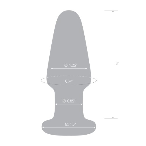 3.5 Inch Glass Butt Plug 3.5 Inch Glass Butt Plug