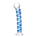 Blue Spiral Glass Dildo