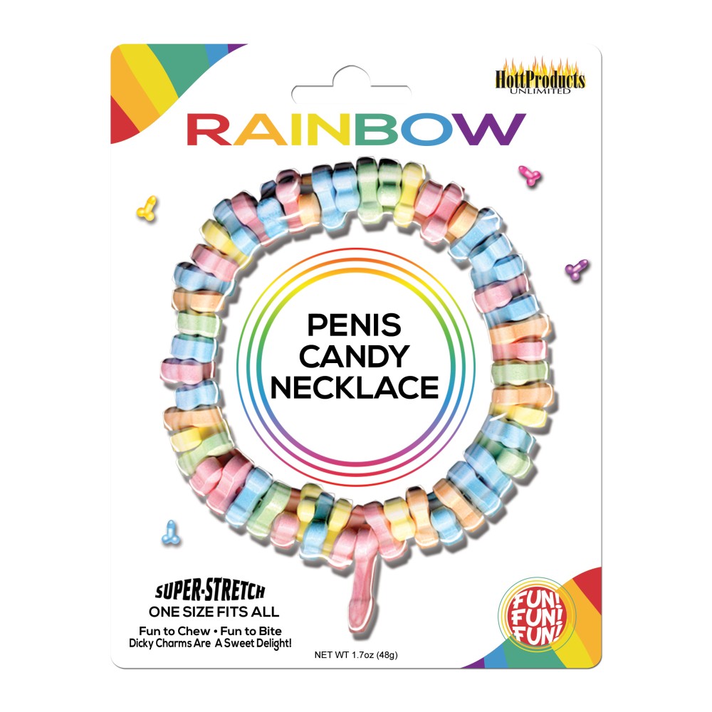 Rainbow Penis Candy Necklace