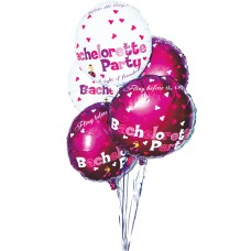 Bachelorette Party Foil Balloons 9 Pack Assorted  Colors