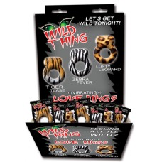 Wild Things Animal Rings - 24 Piece Display - Assorted