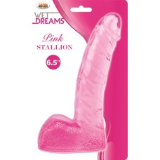 Wet Dreams Stallion Dildo With Balls - Pink Wet Dreams Stallion Dildo With Balls - Pink