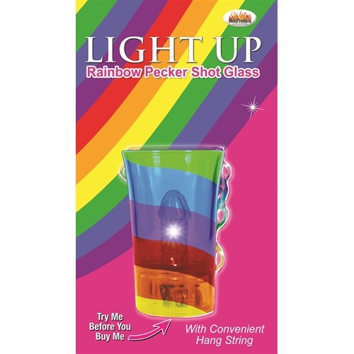 Light Up Rainbow Pecker Shot Glass Light Up Rainbow Pecker Shot Glass