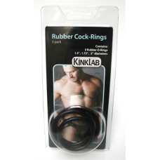 Rubber Cock Rings 3 Pack