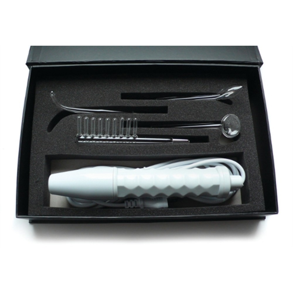 Neon Wand Electrosex Kit - White Handle - Red Electrode