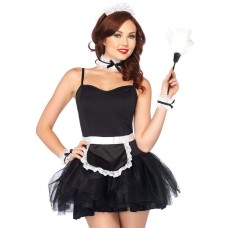 Lace French Maid Costume Kit - Black