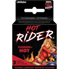 Hot Rider - 3 Pack - Lubricated Latex Condoms Hot Rider - 3 Pack - Lubricated Latex Condoms