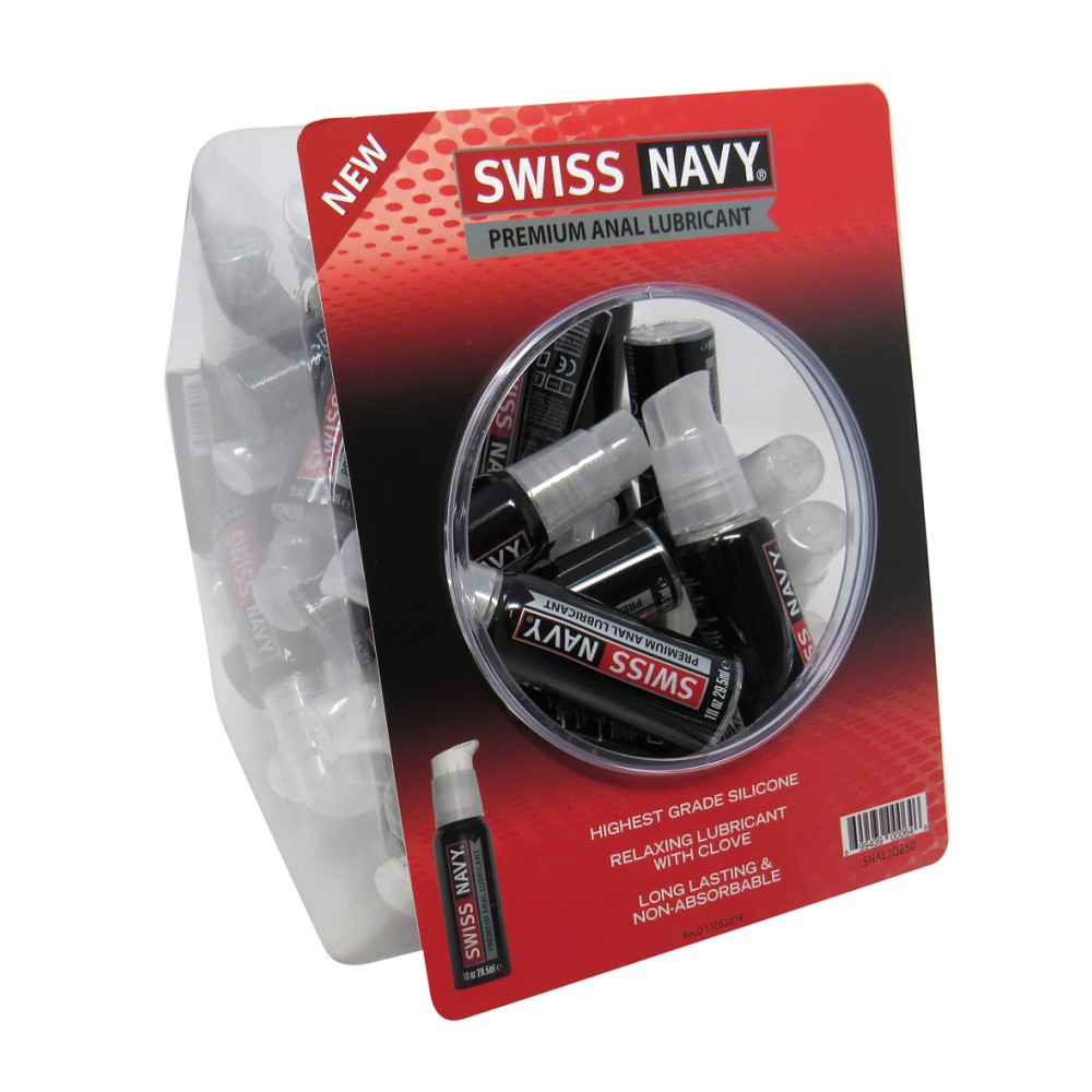 Swiss Navy Silicone Based Anal - 50 Count Bowl - 1 Oz. Bottles