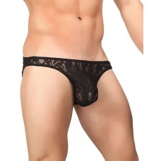 Stretch Lace Wonder Bikini - Large - Black