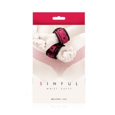 Sinful Wrist Cuffs - Pink Sinful Wrist Cuffs - Pink