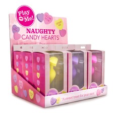 Naughty Candy Hearts Display - 9 Pieces - Assorted Colors Naughty Candy Hearts Display - 9 Pieces - Assorted Colors