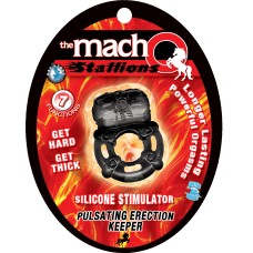 The Macho Stallions Pulsating Erection Keeper - Black The Macho Stallions Pulsating Erection Keeper - Black