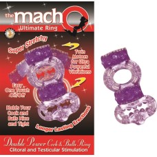 The Macho Collection Double Power Cock and Balls Rising - Purple The Macho Collection Double Power Cock and Balls Rising - Purple