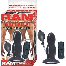 Ram Inflatable Vibrating Butt Plug - Black Ram Inflatable Vibrating Butt Plug - Black