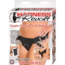 Harness the Revolt Velvet Strap-on - Black Harness the Revolt Velvet Strap-on - Black