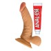 All American Whoppers 6.5-Inch Curved Dong With Balls Lube -Flesh
