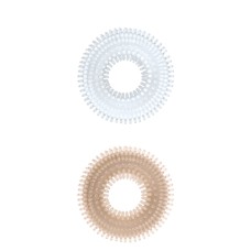 Mack Tuff Ribbed Cock Rings-Clear and Smoke