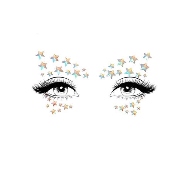 Celeste Glow in the Dark Face Jewels Sticker