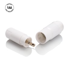 Compact Waterproof Personal Travel Massager With 4 Tips - White Compact Waterproof Personal Travel Massager With 4 Tips - White