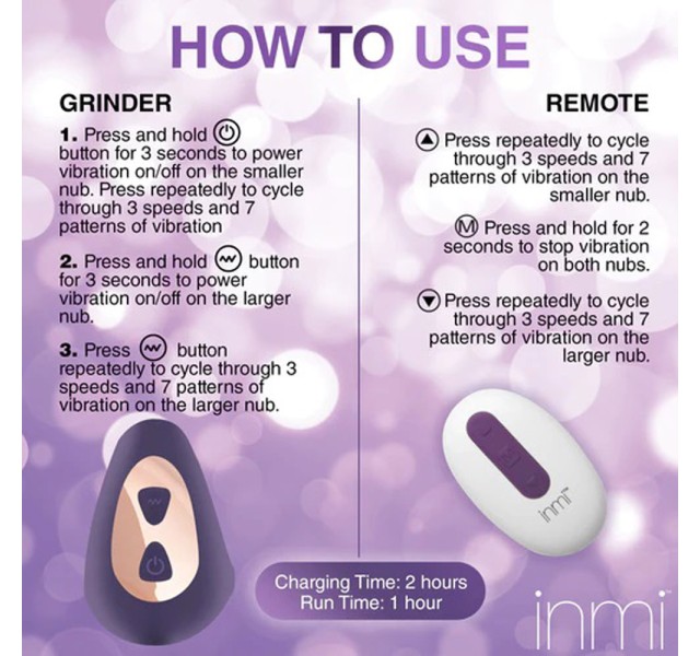 Vibrating Silicone Grinder - Purple